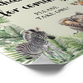 Tropisch Oerwoud Safari Dieren bedankt om te komen Poster (Hoek)