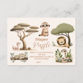 Tropisch Oerwoud Safari Dieren Jongen Raffle Diapp Informatiekaartje (Voorkant)