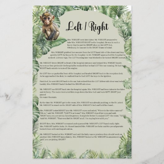 Tropisch Oerwoud Safari Dieren Links Rechts spel (Voorkant)