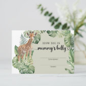 Tropisch Oerwoud Safari Dieren mama's buik spel Informatiekaartje (Staand voorkant)