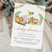 Tropisch Oerwoud Safari Dierlijk Baby shower Neutr Kaart