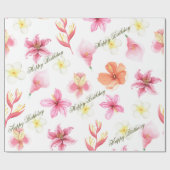 Tropisch Oerwoud Safari eerste verjaardag Cadeaupapier (Vlak)