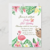 Tropisch Oerwoud Safari eerste verjaardag Kaart (Voorkant)