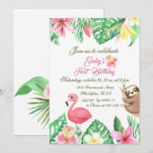 Tropisch Oerwoud Safari eerste verjaardag Kaart (Voorkant / Achterkant)