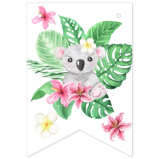 Tropisch Oerwoud Safari eerste verjaardag Vlaggetjes (Eerste vlag)