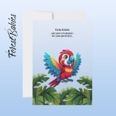 Tropisch Oerwoud Safari Macaw Parrot Party Dier Kaart