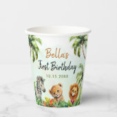 Tropisch Oerwoud Safari Papieren Bekers (Voorkant)