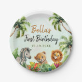 Tropisch Oerwoud Safari Papieren Bordje (Voorkant)