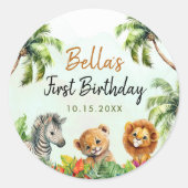 Tropisch Oerwoud Safari Ronde Sticker (Voorkant)
