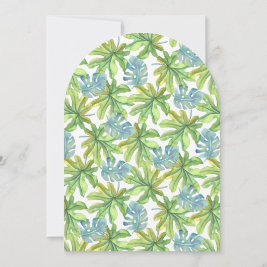 Tropisch Oerwoud Safari Schattige Tiger Arch Baby  Kaart (Achterkant)