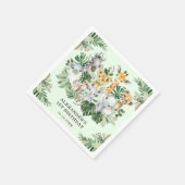 Tropisch Oerwoud Safari Wilde Dieren Baby Birthday Servet (Hoek)