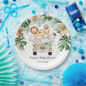 Tropisch Oerwoud Safari Wilde Dieren Baby shower Papieren Bordje (Feest)