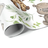 Tropisch Oerwoud Safari Wilde dieren Cadeaupapier (Rol Hoek)