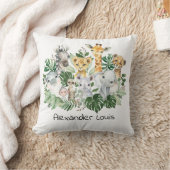 Tropisch Oerwoud Safari Wilde Dieren Greenery Baby Kussen (Deken)