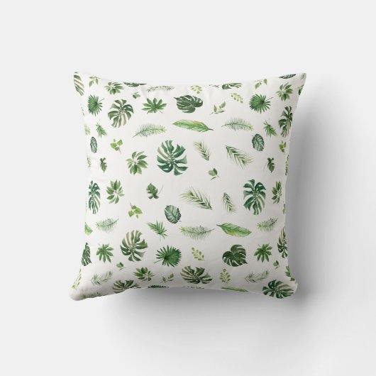 Tropisch Oerwoud Safari Wilde Dieren Greenery Baby Kussen (Achterkant)