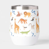 Tropisch Oerwoud Safari Wilde Dieren Patroon (Achterkant)