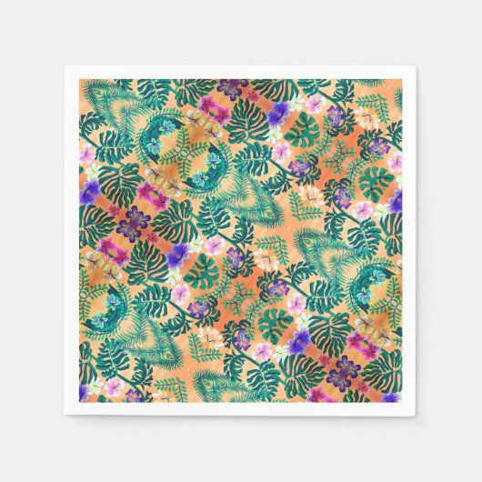 Tropisch oerwoud schilderen servet (Voorkant)