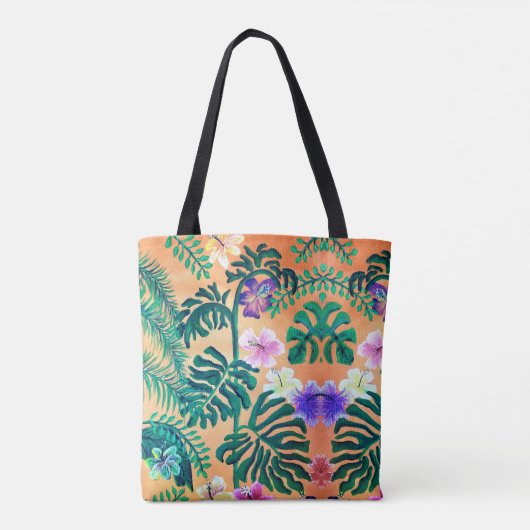 Tropisch oerwoud schilderen tote bag (Achterkant)