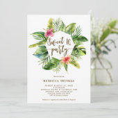 Tropisch oerwoud Sweet 16-partijuitnodiging Kaart (Staand voorkant)