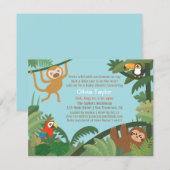 Tropisch Oerwoud thema Babyschoenen Uitnodigingen (Voorkant / Achterkant)