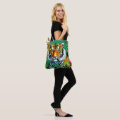 Tropisch Oerwoud Tiger Gaze Design Tote Bag (Op model)