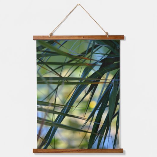 Tropisch Oerwoud tinten van blauw groen en geel Hangend Wandkleed (Voorkant)