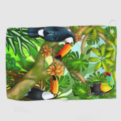 Tropisch Oerwoud Toucans Golfhanddoek (Horizontaal)