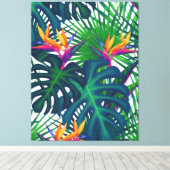 Tropisch Oerwoud uit Griekenland laat paradijs Canvas Afdruk (Insitu (Houten vloer))