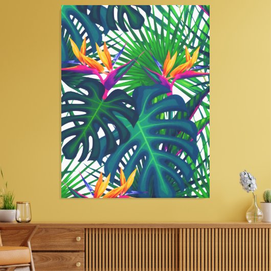 Tropisch Oerwoud uit Griekenland laat paradijs Canvas Afdruk (Insitu (Woonkamer))