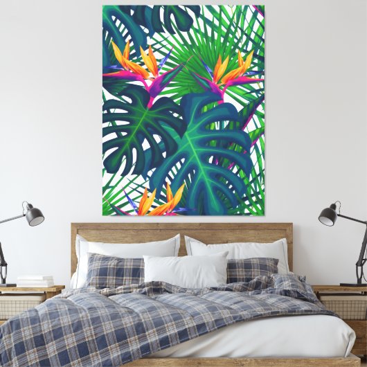 Tropisch Oerwoud uit Griekenland laat paradijs Canvas Afdruk (Insitu (Slaapkamer))