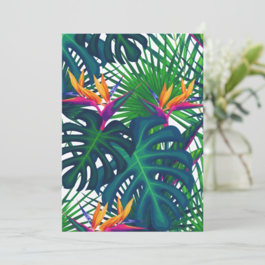 Tropisch Oerwoud uit Griekenland laat paradijs Feestdagenkaart (Staand voorkant)