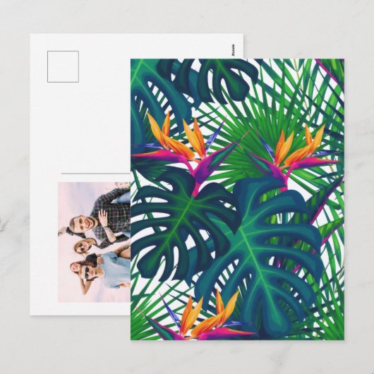 Tropisch Oerwoud uit Griekenland laat paradijs Feestdagenkaart (Voorkant / Achterkant)