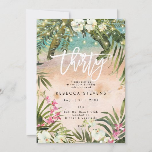 tropisch oerwoud uitnodiging voor dertig jaar (Voorkant)