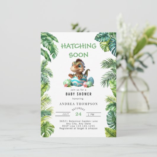 Tropisch Oerwoud | uitnodiging voor een Schattige (Staand voorkant)