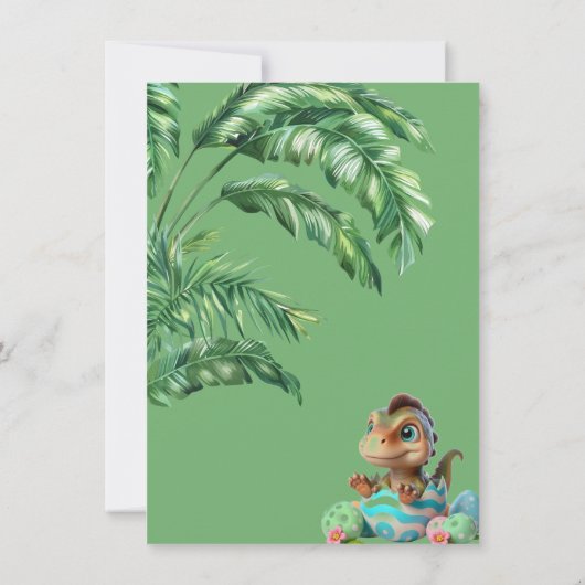 Tropisch Oerwoud | uitnodiging voor een Schattige  (Achterkant)