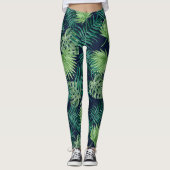 Tropisch Oerwoud van leder | Leggings (Voorkant)