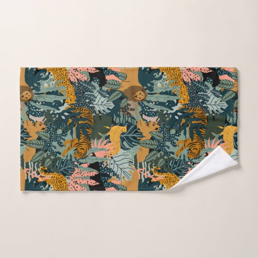 Tropisch Oerwoud van luipaard en tijger Bad Handdoek (Handdoek)