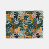 Tropisch Oerwoud van luipaard en tijger Fleece Deken (Voorkant (Horizontaal))