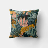 Tropisch Oerwoud van luipaard en tijger Kussen (Achterkant)