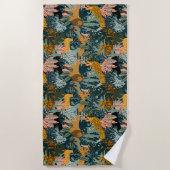 Tropisch Oerwoud van luipaard en tijger Strandlaken (Voorkant)