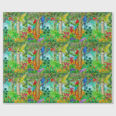 Tropisch Oerwoud van Macaw Parrot Cadeaupapier (Vlak)