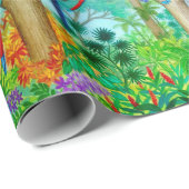 Tropisch Oerwoud van Macaw Parrot Cadeaupapier (Rol Hoek)