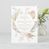 Tropisch Oerwoud van witte pampas gedroogd gras Kaart (Staand voorkant)