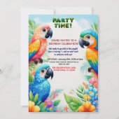 Tropisch Oerwoud Verjaardagsfeest Uitnodiging voor (Voorkant)
