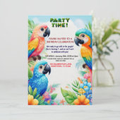 Tropisch Oerwoud Verjaardagsfeest Uitnodiging voor (Staand voorkant)