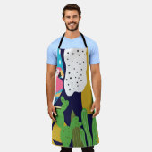 Tropisch oerwoud verlaat achtergrond met papegaaie schort (Gedragen)