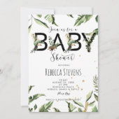 tropisch oerwoud verlaat baby shower-uitnodiging kaart (Voorkant)