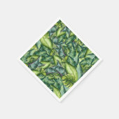 Tropisch Oerwoud verlaat botanisch verjaardagsfees Servet (Hoek)