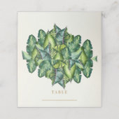 Tropisch Oerwoud verlaat botanische trouwtafel Plaatskaartje (Buitenkant ongevouwen)