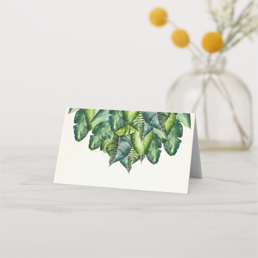 Tropisch Oerwoud verlaat botanische trouwtafel Plaatskaartje (Achterkant)